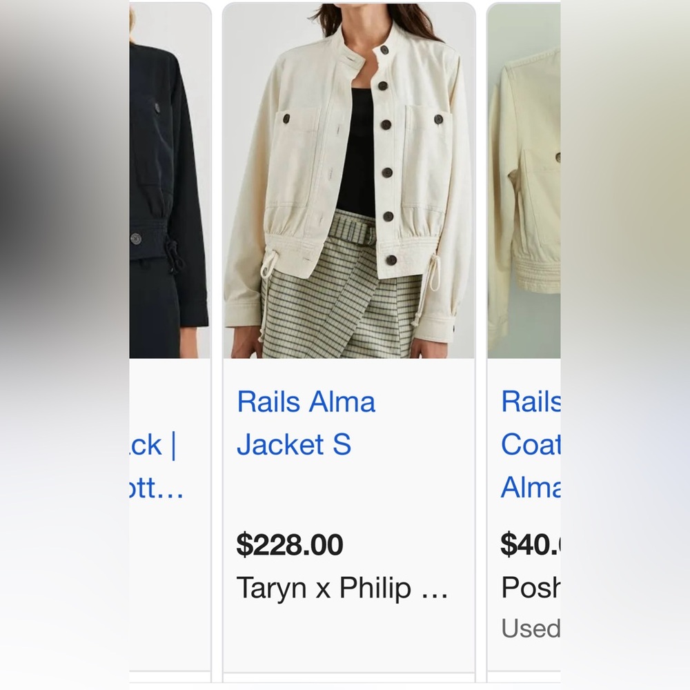 Rails Alma Cotton Blend Jacket in Stone White - Picture 16 of 16